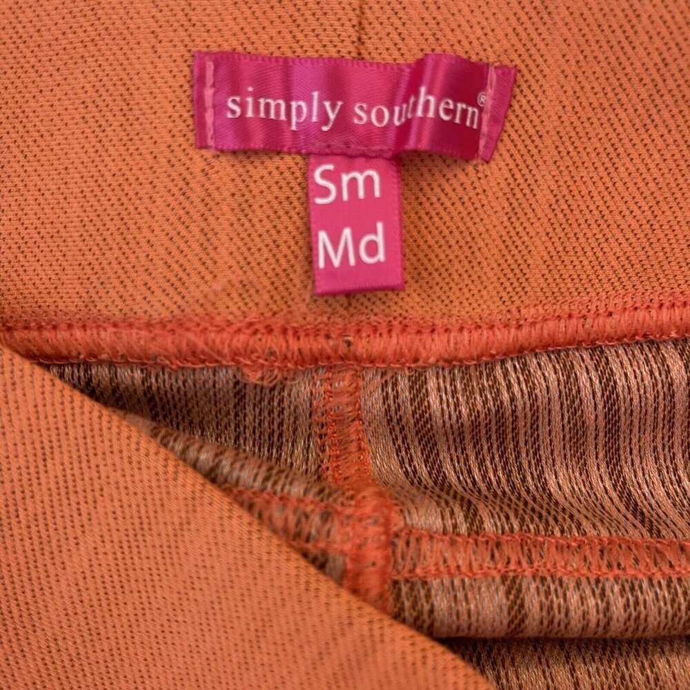 Simply Southern Orange Leggings Womens Size Small Medium Crochet - Picture 3 of 11